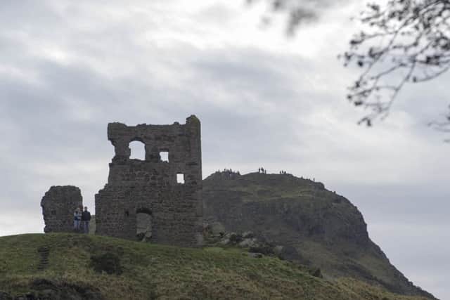 The woman fell near St Anthony's Chapel earlier this afternoon. Pic: Ian Rutherford