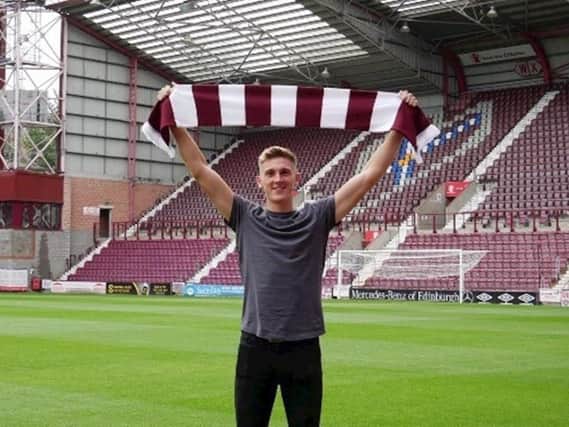 Jimmy Dunne at Tynecastle Park after joining Hearts on loan from Burnley. Pic: Heart of Midlothian FC