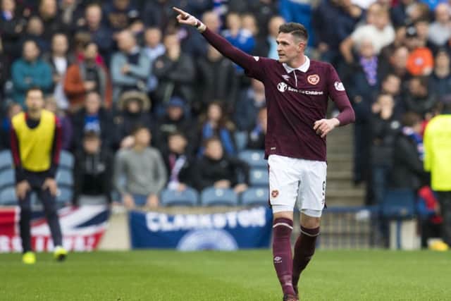 Hearts' Kyle Lafferty is set to complete a move to Rangers. Picture: SNS/Alan Harvey