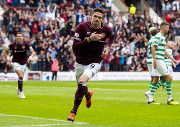 Kyle Lafferty left his mark at Tynecastle. Picture: SNS/Ross Parker