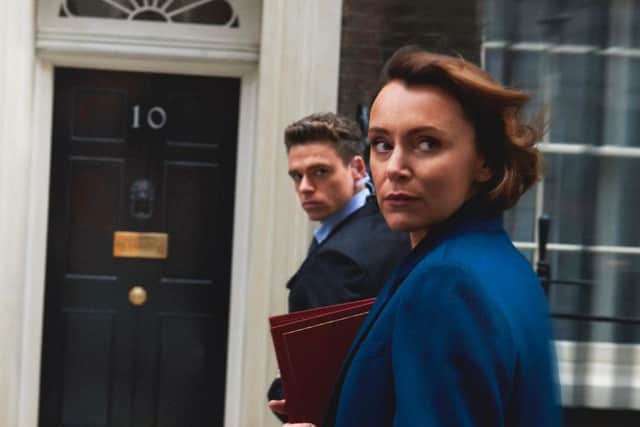 Julia Montague (Keeley Hawes), right, has fuelled specuation over her character's death in hit TV series Bodyguard