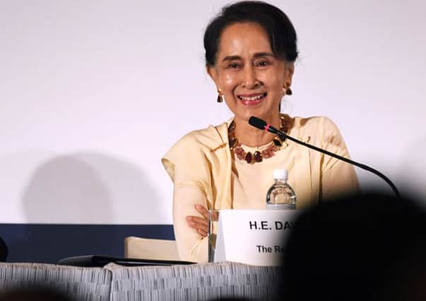 Myanmar's leader Aung San Suu Kyi has been stripped of the Freedom of Edinburgh. Picture; Getty