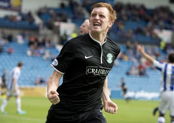Liam Craig netted a double as Hibs defeated Kilmarnock 2-1 at Rugby Park. Pic: SNS