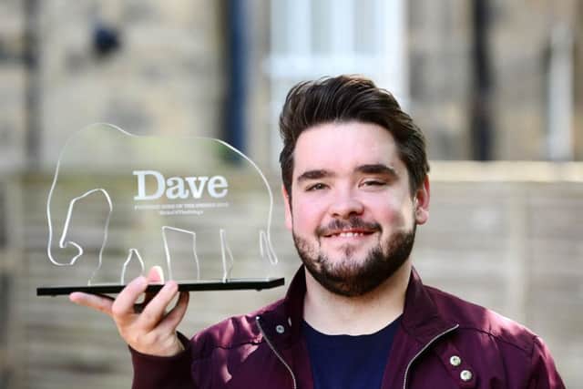 Comedian Adam Rowe wins the Dave Joke of the Fringe 2018 award.Â  Picture: UKTV Dave/Martina Salvi.
