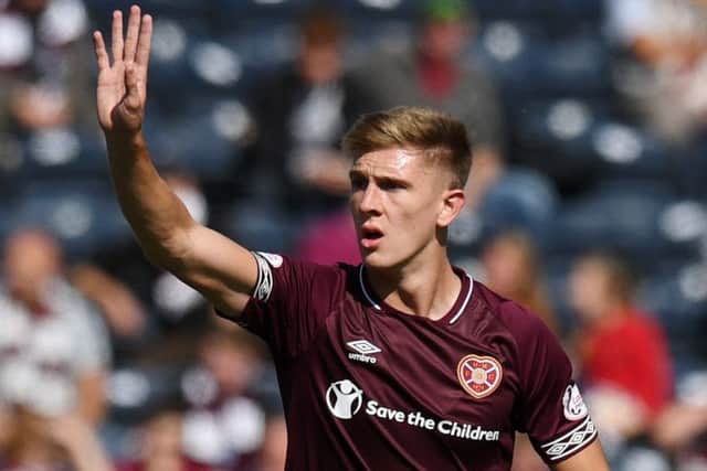 Jimmy Dunne produced a composed display at the back for Hearts