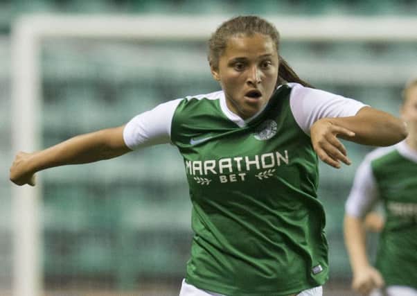 Hibs Ladies' Abi Harrison scored four goals in the 7-2 win over Celtic. Pic: SNS
