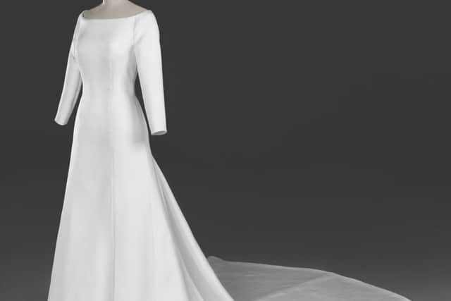 The dress of The Duchess of Sussex that will go on display as part of the exhibition A Royal Wedding: