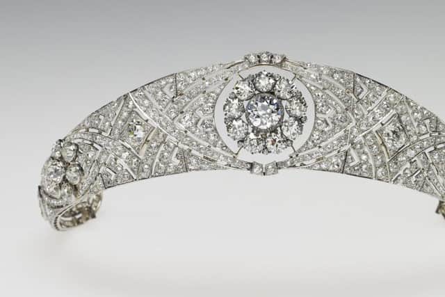 Embargoed to 0001 Wednesday August 29
 
One Use Only. Can only be used in connection with the exhibition A Royal Wedding: The Duke and Duchess of Sussex.

Handout image issued by the Royal Collection Trust of the diamond and platinum bandeau tiara, lent to the Duchess of Sussex by Queen Elizabeth II for her wedding, that will go on display as part of the exhibition A Royal Wedding: The Duke and Duchess of Sussex, at Windsor Castle from October 26.

PRESS ASSOCIATION Photo. Issue date: Wednesday August 29, 2018. See PA story ROYAL Sussex. Photo credit should read: Royal Collection Trust/PA Wire

NOTE TO EDITORS: This handout photo may only be used in for editorial reporting purposes for the contemporaneous illustration of events, things or the people in the image or facts mentioned in the caption. Reuse of the picture may require further permission from the copyright holder.