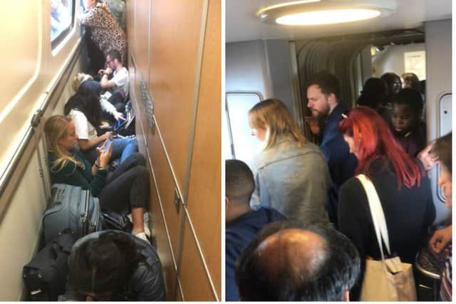 Passengers crammed into the corridors on the 15:30 Edinburgh to London train on Bank Holiday Monday (27 Aug). Picture: Lachie Robertson/ Our Edinburgh Facebook page