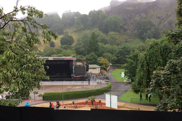Hoardings blocked much of Princes Street Gardens from public usage