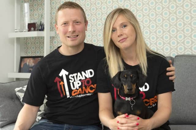 Heather Duff - with her husband, Gordon- who is to be the face of 'Stand Up to Cancer' campaign is fighting a brain tumour