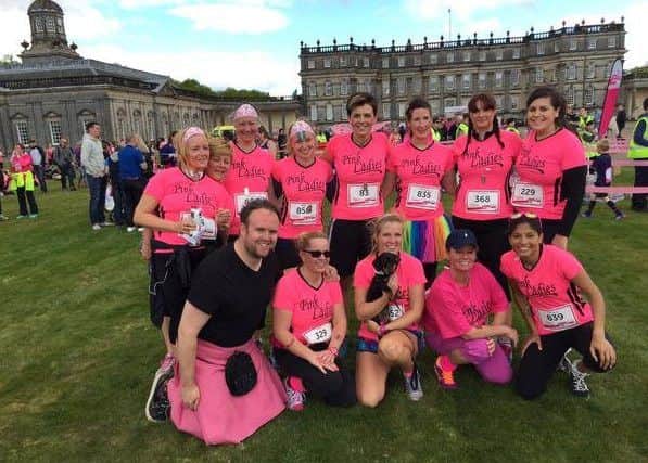 Heather Duff - front/centre - taking part in Race for Life at Hopetoun House