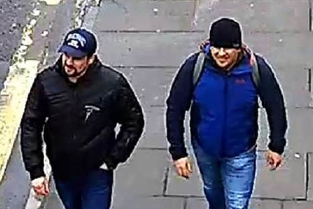 The Russian agents were caught on camera. Picture: PA