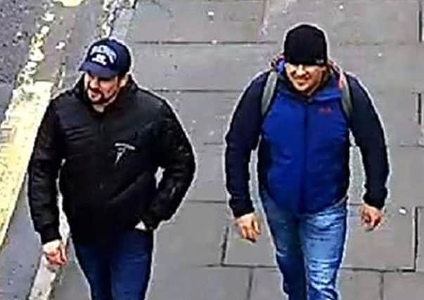 The Russian agents were caught on camera. Picture: PA