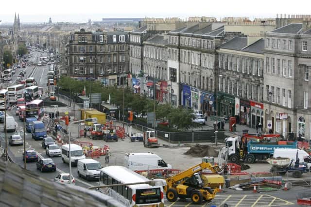 Work on Leith Walk during the original tram project