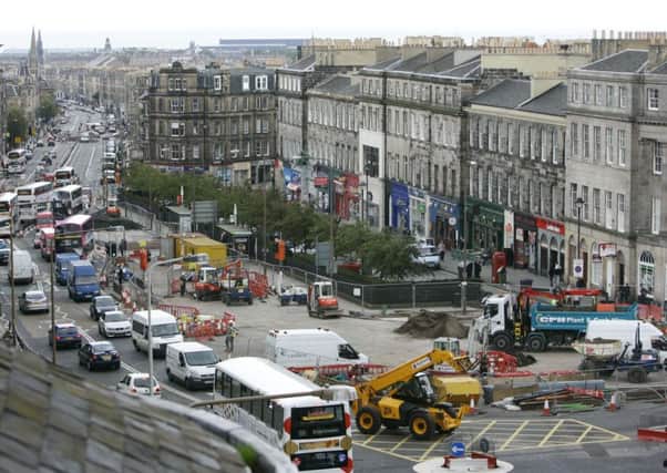 Work on Leith Walk during the original tram project