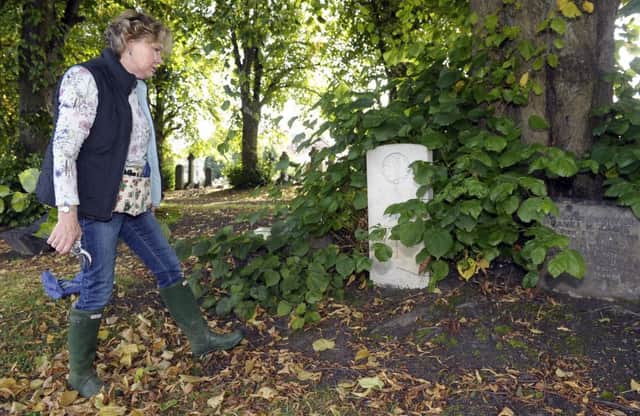 Rona Robertson who is part of the Friends of Morningside Group are tidying the cemetery and are hoping  to install poppies on all the war graves in time for Armistice Day.
