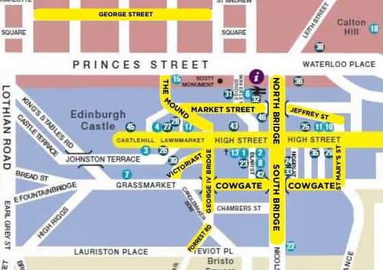 The routes that campaigners have called to be pedestrianised.