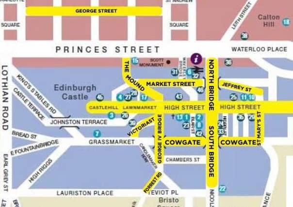 The routes that campaigners have called to be pedestrianised.