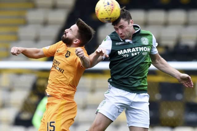 Lewis Stevenson and Hibs will have to mull over defeat at Livingston for a few weeks yet. Pic: SNS