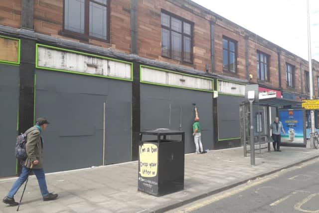 Empty shops boarded up on Leith Walk. Picture:  Martina Cannon-Ball from Save Leith Walk