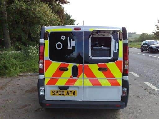 A roadside speed camera van. Picture: Johnston Press