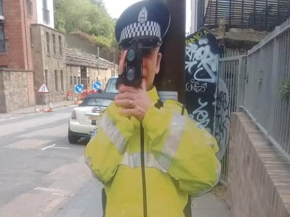 A cardboard cut-out of a traffic officer. Picture: Contributed