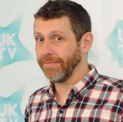 Dave Gorman fires up his PowerPoint presentation at the Playhouse on Sunday