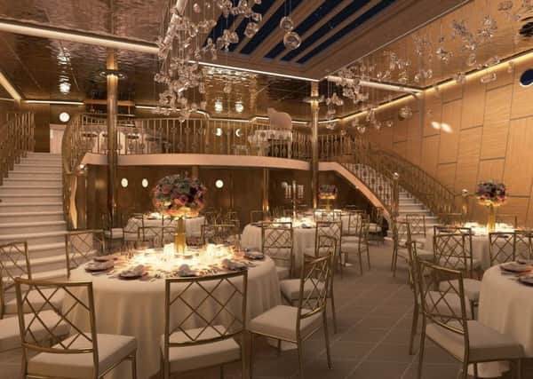 MV Fingal - which is to be converted into a floating hotel. Artists impression of the Ballroom