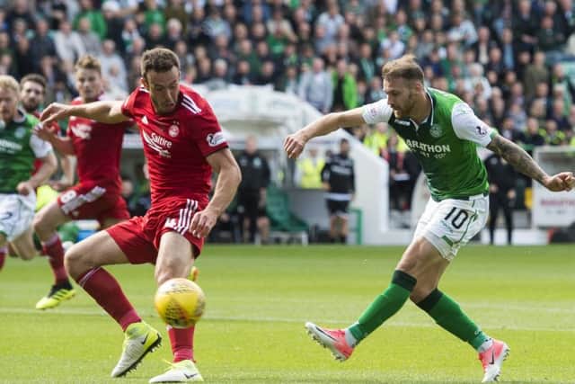 Hibs and Aberdeen drew 1-1 on August 25