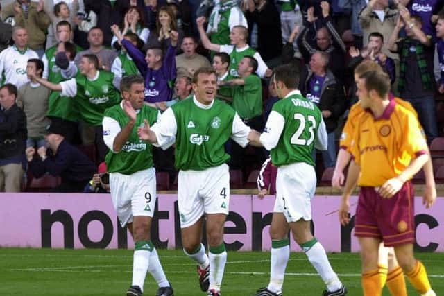 Franck Sauzee celebrates after scoring his first penalty  he missed a second minutes later