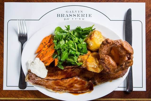 The roast dinner at Galvin Brasserie de luxe at the Waldorf Astoria - The Caledonian. Picture: Contributed
