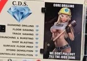 Core Drilling Specialists have apologised for the advert after it caused offence.