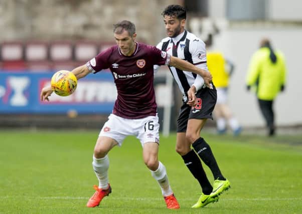 Aaron Hughes last played for Hearts in a Betfred Cup win over Dunfermline in mid-August. Picture: SNS Group