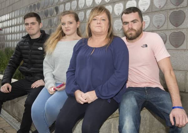 Plaque for Maybury Crash victim Jonny Smith at Hearts memorial Wall