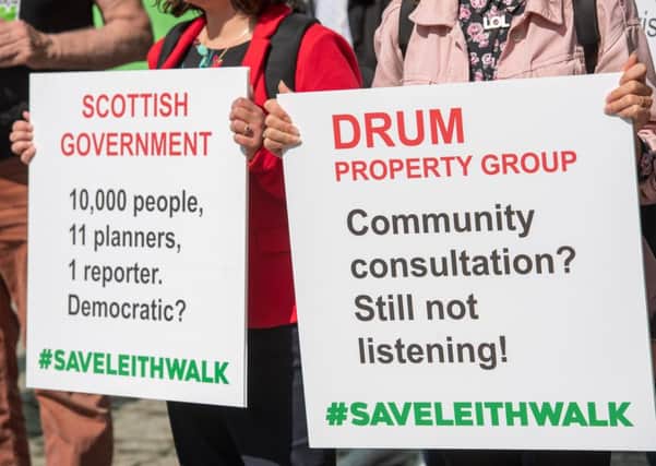 Save Leith Walk campaigners at the City Chambers. Picture: Ian Georgeson