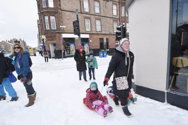 Portobello in the snow during the Beast From The East. Picture: Greg Macvean