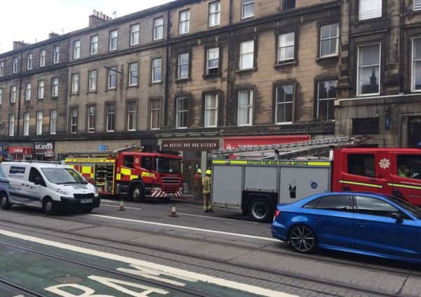 Fire crews arrived on the scene at around 12:30 pm after reports of a blaze at a local restaurant. Pic: @MatthewWardner