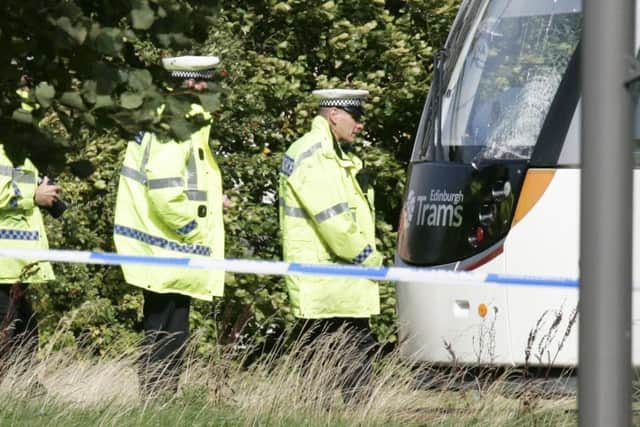 A tram accident in Saughton where a person was killed.