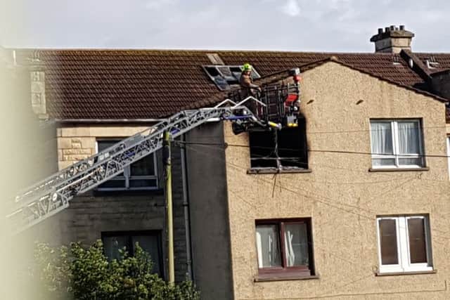 Fire crew are currently on the scene. Picture: Megan Bryce