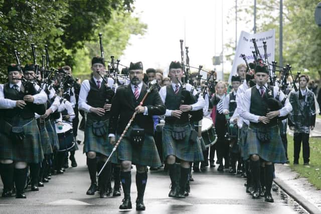 Royal High School sponsored walk from the city to the school in Barnton.