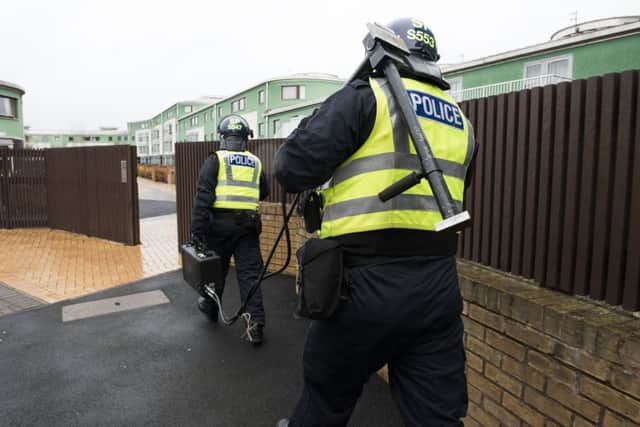 Stock image of police raid gear
