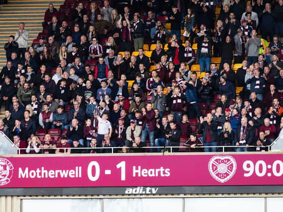 Hearts fans were delighted with their team's display at Motherwell.