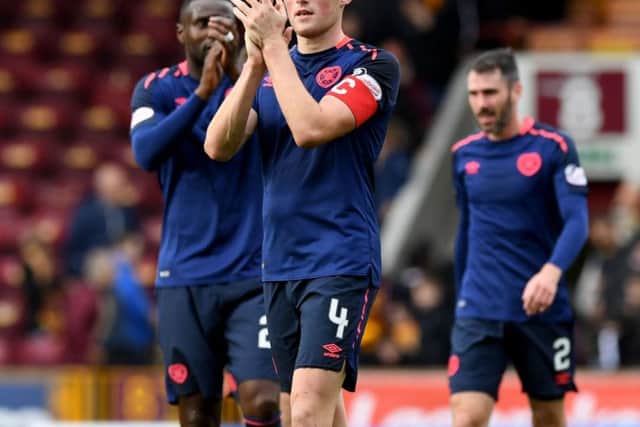 John Souttar put in another assured performance at centre-back for Hearts. Pic: SNS