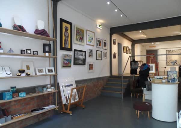 The gallery shop at Coburg House Art Studios, Leith