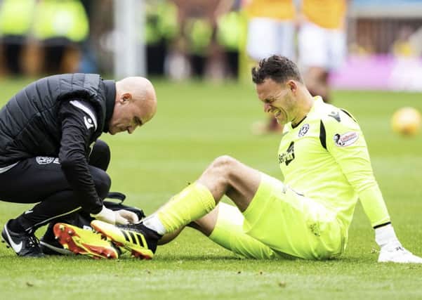 Trevor Carson had to be replaced at Fir Park