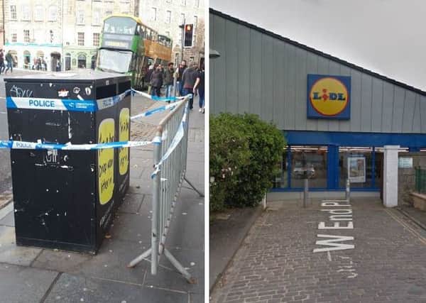 Grassmarket cordoned off after death in wood behind Lidl supermarket in Dalry