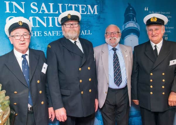 Former keepers Ian Duff, Alexander Young, John Boath and William Muir at the celebration of lighthouse keeping
 marking 20 years since automation.