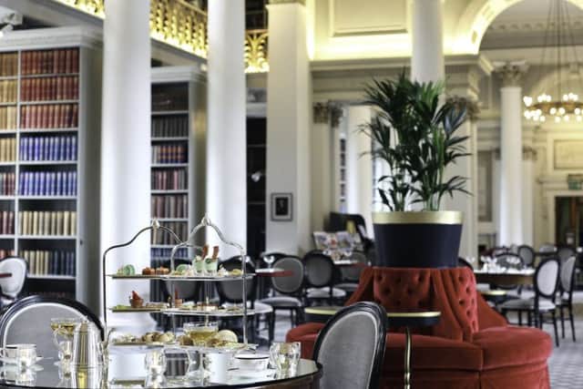 The Colonnades' afternoon tea is a book lover's and foodie's dream.
