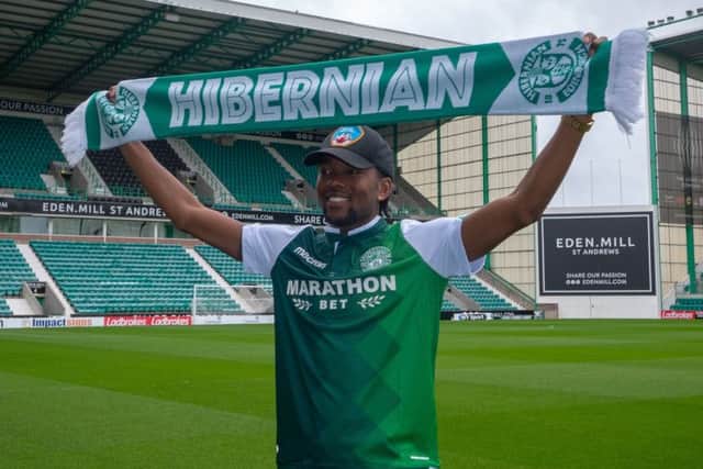 Miquel Nelom is impressed by the facilities at Hibs. Pic: Hibernian FC